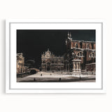 Moody Venetian Nightscape Wall Art - Dark Cityscape for Interior Decor