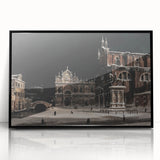 Moody Venetian Nightscape Wall Art - Dark Cityscape for Interior Decor