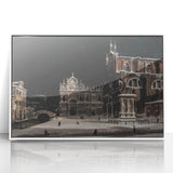 Moody Venetian Nightscape Wall Art - Dark Cityscape for Interior Decor
