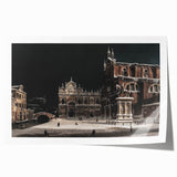 Moody Venetian Nightscape Wall Art - Dark Cityscape for Interior Decor