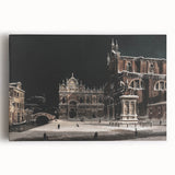Moody Venetian Nightscape Wall Art - Dark Cityscape for Interior Decor