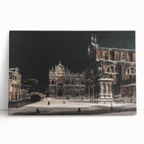 Moody Venetian Nightscape Wall Art - Dark Cityscape for Interior Decor