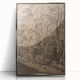 Dark Moody Wall Art: Atmospheric Forest Scene for Dramatic Interior Decor