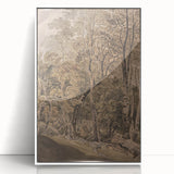 Dark Moody Wall Art: Atmospheric Forest Scene for Dramatic Interior Decor