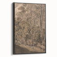 Dark Moody Wall Art: Atmospheric Forest Scene for Dramatic Interior Decor