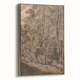 Dark Moody Wall Art: Atmospheric Forest Scene for Dramatic Interior Decor