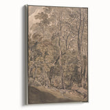 Dark Moody Wall Art: Atmospheric Forest Scene for Dramatic Interior Decor