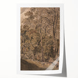 Dark Moody Wall Art: Atmospheric Forest Scene for Dramatic Interior Decor