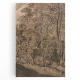 Dark Moody Wall Art: Atmospheric Forest Scene for Dramatic Interior Decor