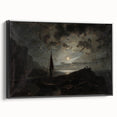 Dark Moody Seascape Wall Art - Atmospheric Nighttime Coastal Decor