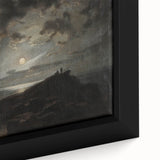 Dark Moody Seascape Wall Art - Atmospheric Nighttime Coastal Decor