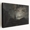 Dark Moody Seascape Wall Art - Atmospheric Nighttime Coastal Decor