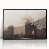 Dark Art Decor - Timeless Ruins and Bare Tree Scene for Moody Interiors
