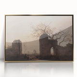 Dark Art Decor - Timeless Ruins and Bare Tree Scene for Moody Interiors