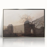 Dark Art Decor - Timeless Ruins and Bare Tree Scene for Moody Interiors