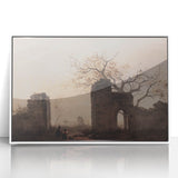 Dark Art Decor - Timeless Ruins and Bare Tree Scene for Moody Interiors