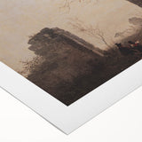 Dark Art Decor - Timeless Ruins and Bare Tree Scene for Moody Interiors