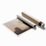 Dark Art Decor - Timeless Ruins and Bare Tree Scene for Moody Interiors