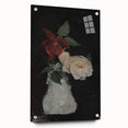 Dark Moody Wall Art - Minimalist Floral Vase for Elegant Home Decor