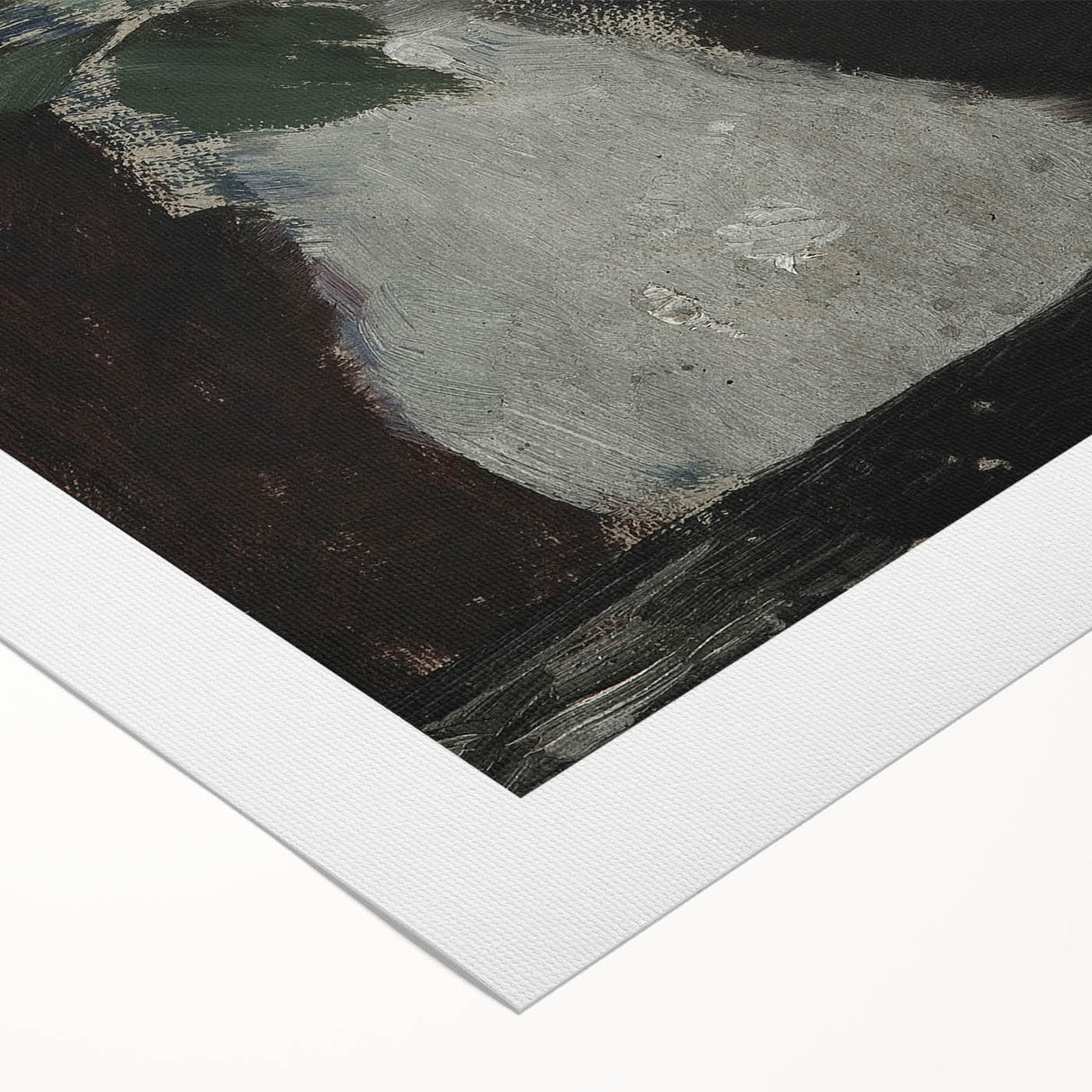 Dark Moody Wall Art - Minimalist Floral Vase for Elegant Home Decor