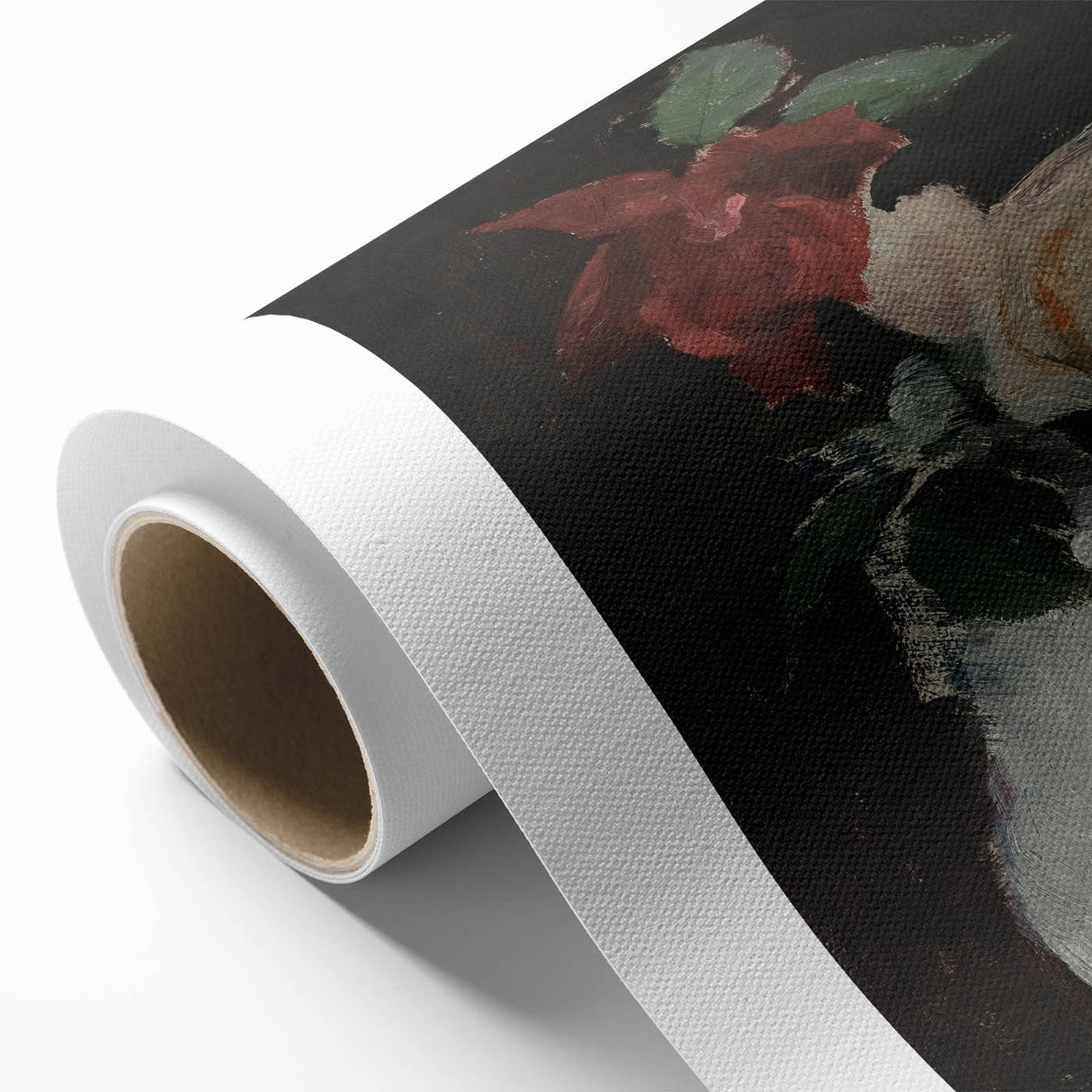 Dark Moody Wall Art - Minimalist Floral Vase for Elegant Home Decor