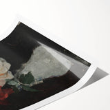 Dark Moody Wall Art - Minimalist Floral Vase for Elegant Home Decor