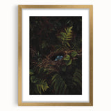 Dark Moody Wall Art - Nest with Blue Eggs for Natural Interior Decor