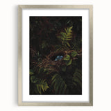 Dark Moody Wall Art - Nest with Blue Eggs for Natural Interior Decor