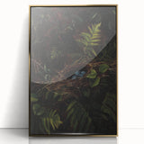 Dark Moody Wall Art - Nest with Blue Eggs for Natural Interior Decor