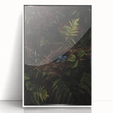 Dark Moody Wall Art - Nest with Blue Eggs for Natural Interior Decor
