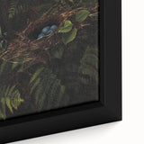 Dark Moody Wall Art - Nest with Blue Eggs for Natural Interior Decor