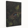 Dark Moody Wall Art - Nest with Blue Eggs for Natural Interior Decor