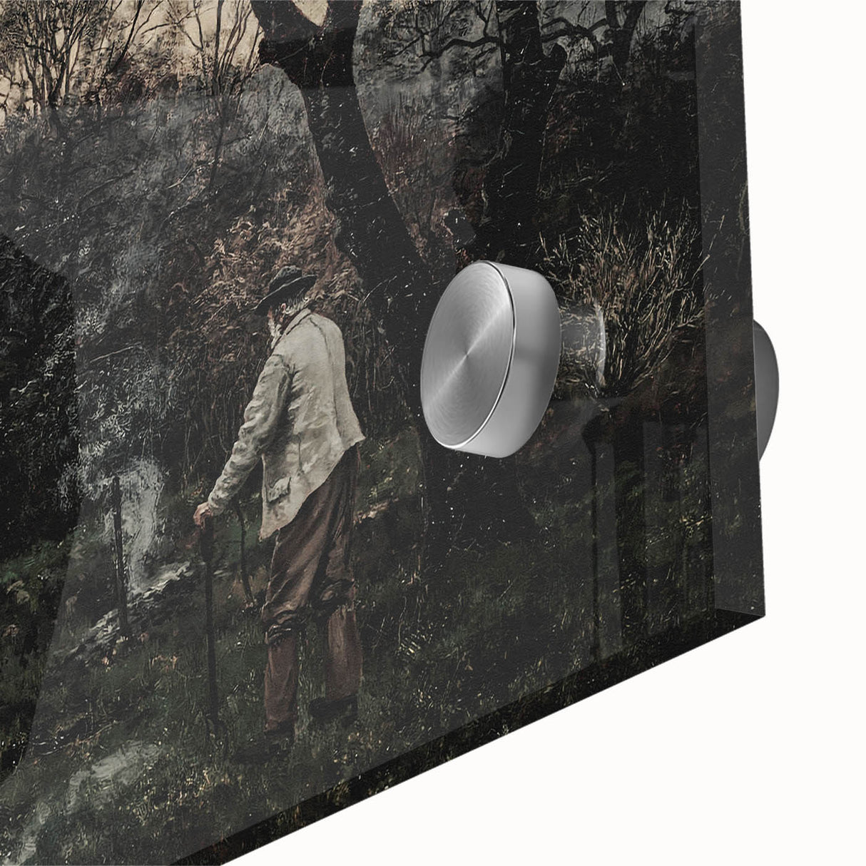 Timeless Rural Cottage Scene - Dark Moody Art for Interior Elegance