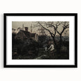 Timeless Rural Cottage Scene - Dark Moody Art for Interior Elegance