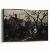 Timeless Rural Cottage Scene - Dark Moody Art for Interior Elegance