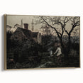 Timeless Rural Cottage Scene - Dark Moody Art for Interior Elegance