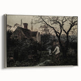 Timeless Rural Cottage Scene - Dark Moody Art for Interior Elegance
