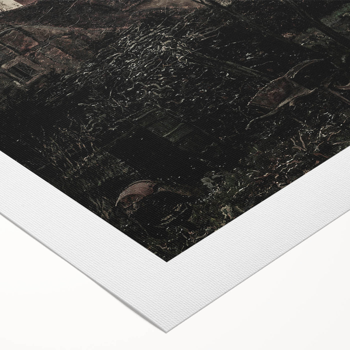 Timeless Rural Cottage Scene - Dark Moody Art for Interior Elegance