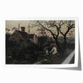 Timeless Rural Cottage Scene - Dark Moody Art for Interior Elegance