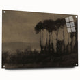 Moody Tree Line Wall Art - Atmospheric Dark Landscape for Interiors