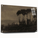 Moody Tree Line Wall Art - Atmospheric Dark Landscape for Interiors