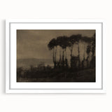 Moody Tree Line Wall Art - Atmospheric Dark Landscape for Interiors