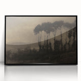 Moody Tree Line Wall Art - Atmospheric Dark Landscape for Interiors