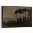 Moody Tree Line Wall Art - Atmospheric Dark Landscape for Interiors