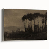 Moody Tree Line Wall Art - Atmospheric Dark Landscape for Interiors