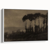 Moody Tree Line Wall Art - Atmospheric Dark Landscape for Interiors