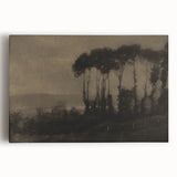 Moody Tree Line Wall Art - Atmospheric Dark Landscape for Interiors