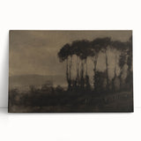 Moody Tree Line Wall Art - Atmospheric Dark Landscape for Interiors