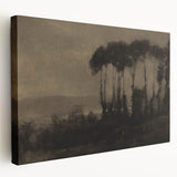 Moody Tree Line Wall Art - Atmospheric Dark Landscape for Interiors