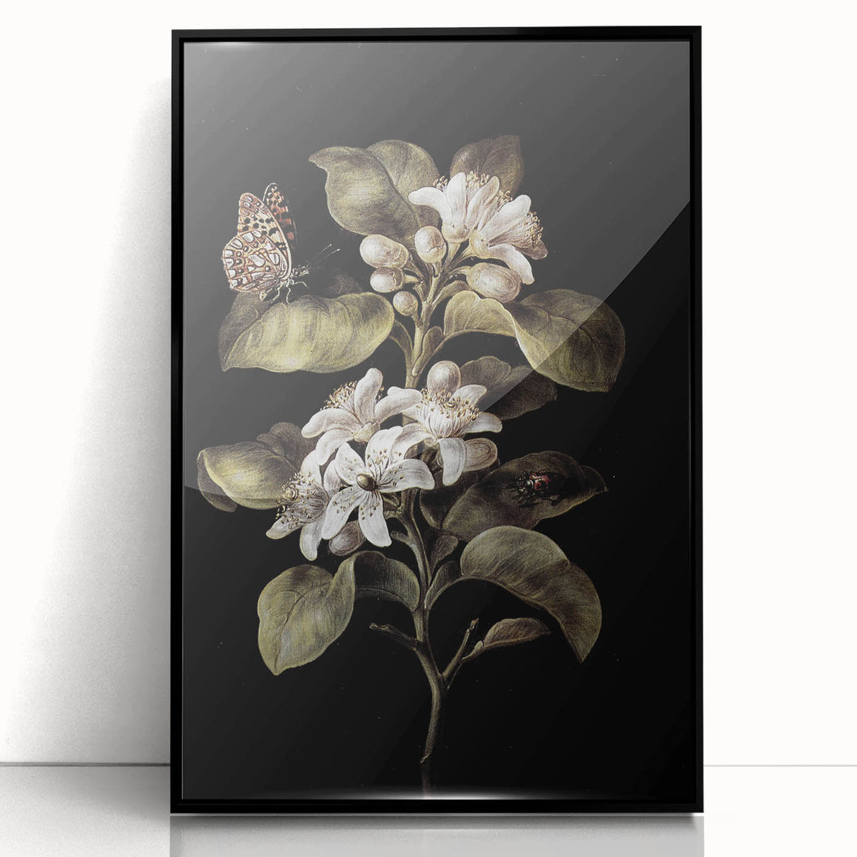 Dark Moody Wall Art: Timeless Botanical Art Print with Dramatic Tones